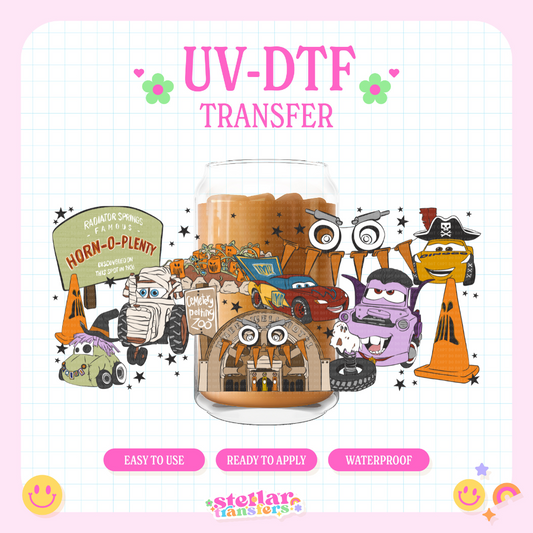 HALLOWEEN CARS - 16 OZ UV DTF