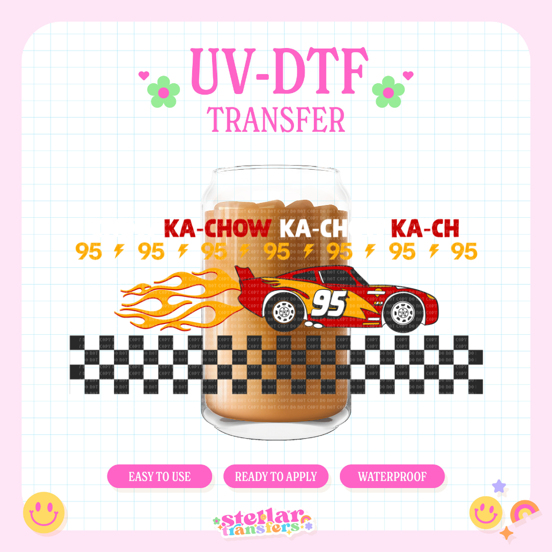 LIGHTNING RACE CAR - 16 OZ UV DTF