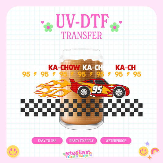 LIGHTNING RACE CAR - 16 OZ UV DTF