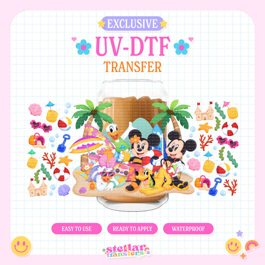 BEACH FUN MOUSE EXCLUSIVE - 16 OZ UV DTF