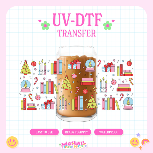 CHRISTMAS BOOKS - 16 OZ UV DTF