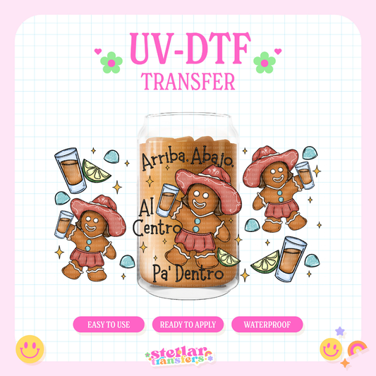 BORRACHA GINGERBREAD - 16 OZ UV DTF