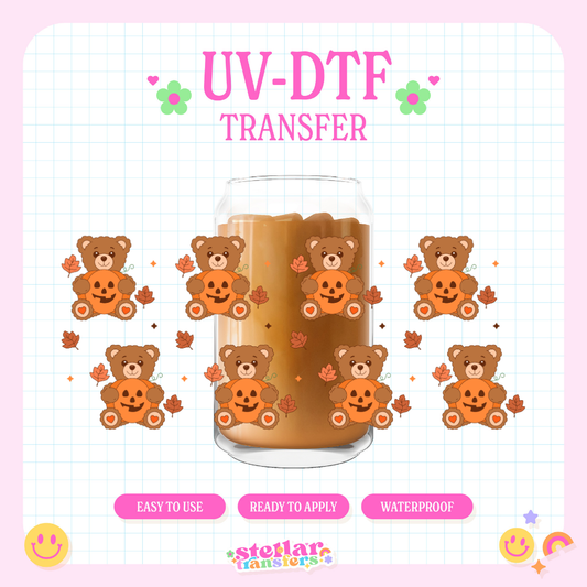 TEDDY PUMPKIN - 16 OZ UV DTF