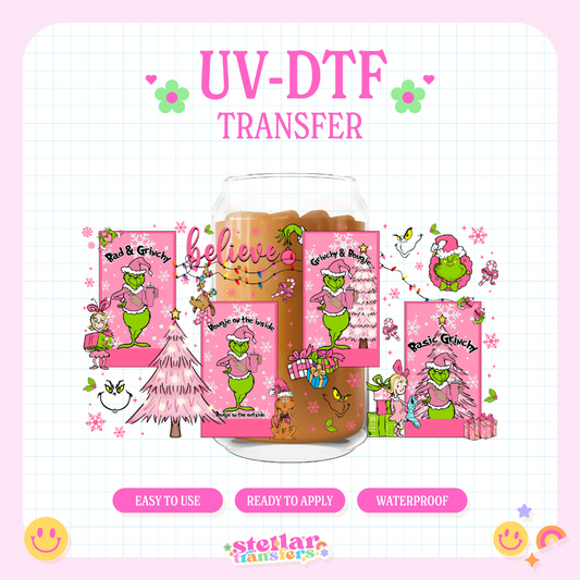PINK GRNCHY - 16 OZ UV DTF
