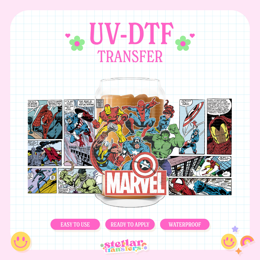 COMIC MARVL - 16 OZ UV DTF
