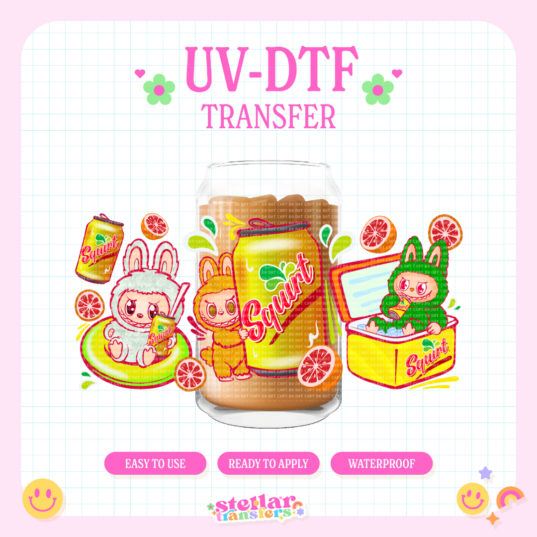 GRAPEFRUIT SODA BUBU - 16 OZ UV DTF