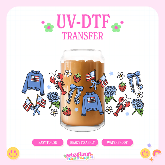 BLUE USA - 16 OZ UV DTF