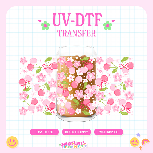 PINK CHERRY BLOSSOM - 16 OZ UV DTF