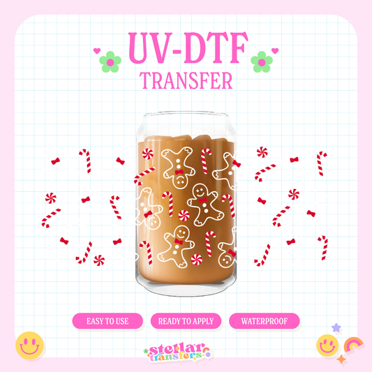 GINGERBREAD AND CANDY - 16 OZ UV DTF