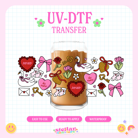 COQUETTE VALENTINE - 16 OZ UV DTF