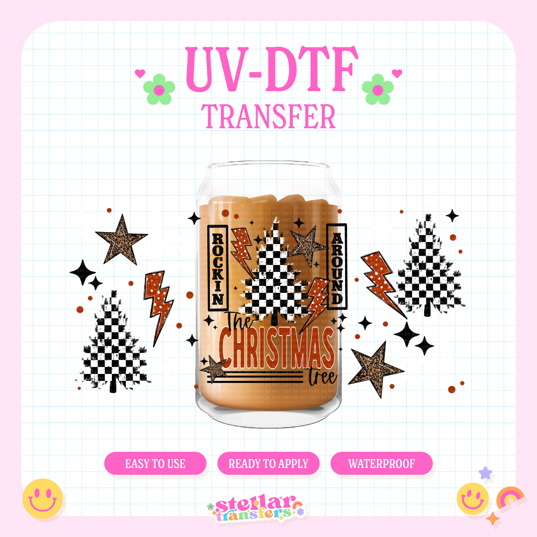 ROCKIN CHRISTMAS TREE - 16 OZ UV DTF