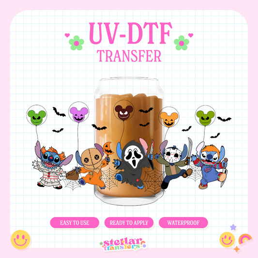 ALIEN TRICK OR TREAT - 16 OZ UV DTF