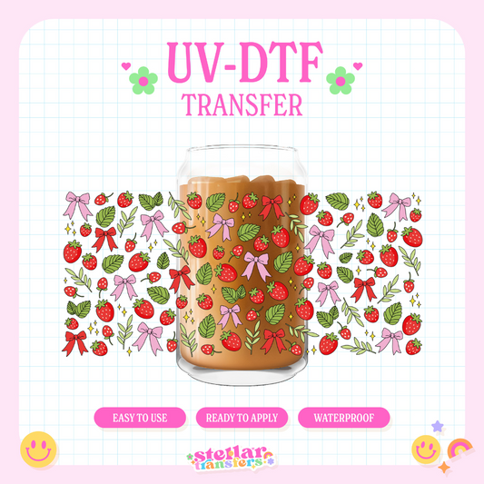 STRAWBERRY DOODLES - 16 OZ UV DTF