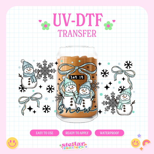 LET IT SNOW - 16 OZ UV DTF