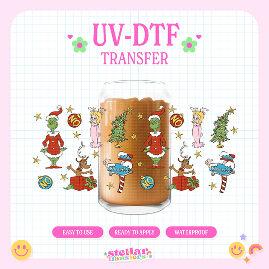 CHRISTMAS GRNCH FRIENDS - 16 OZ UV DTF