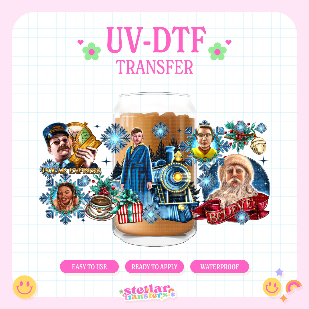 BELIEVE EXPRESS TRAIN - 16 OZ UV DTF