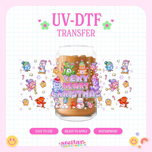 VERY BEARY CHRISTMAS - 16 OZ UV DTF