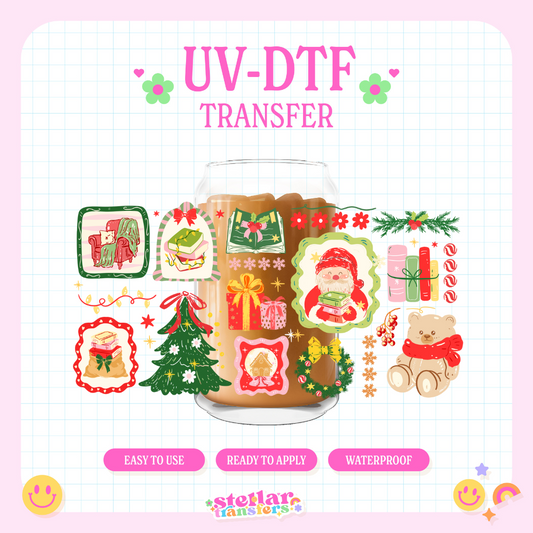 CHRISTMAS STAMPS - 16 OZ UV DTF
