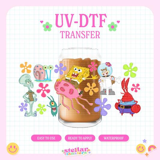 SPONGE BUDDIES - 16 OZ UV DTF