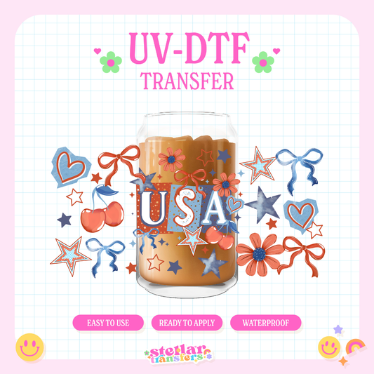 USA BOWS - 16 OZ UV DTF