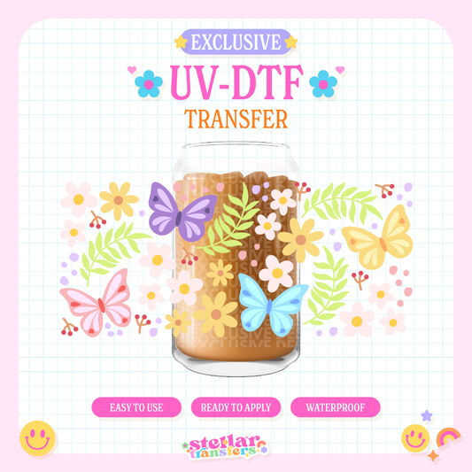 SPRING BUTTERFLY EXCUSIVE - 16 OZ UV DTF