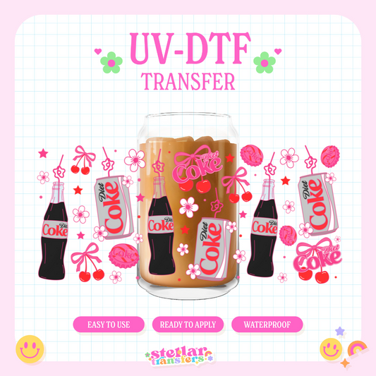DIET SODA CHERRIES - 16 OZ UV DTF
