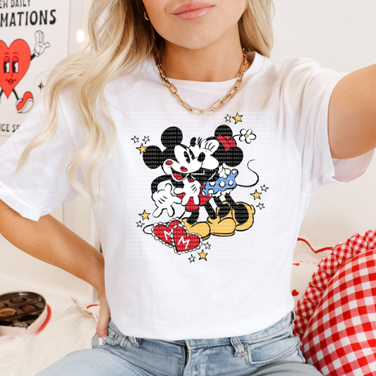 RETRO MOUSE LOVE EXCLUSIVE - CLEAR FILM SCREEN PRINT