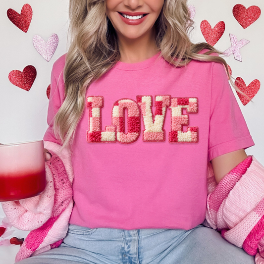 LOVE FAUX YARN - CLEAR FILM SCREEN PRINT