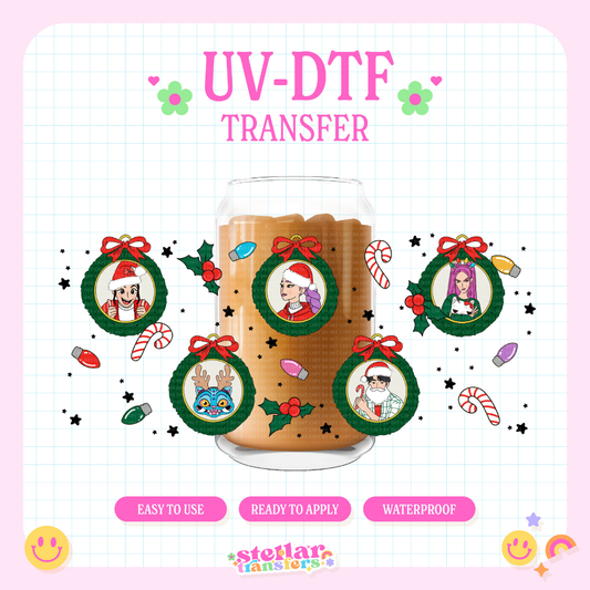 XMAS WREATH POP HUNTER - 16 OZ UV DTF