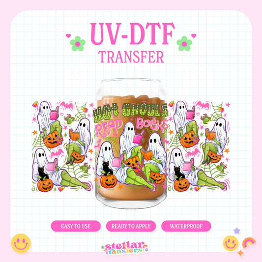 HOT GHOULS READ BOOKS - 16 OZ UV DTF