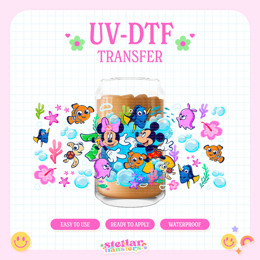 MOUSE X FISH - 16 OZ UV DTF