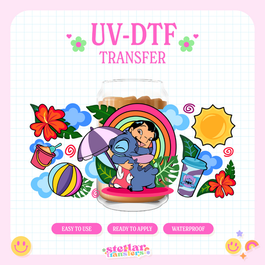BEACH ALIEN FRIEND - 16 OZ UV DTF