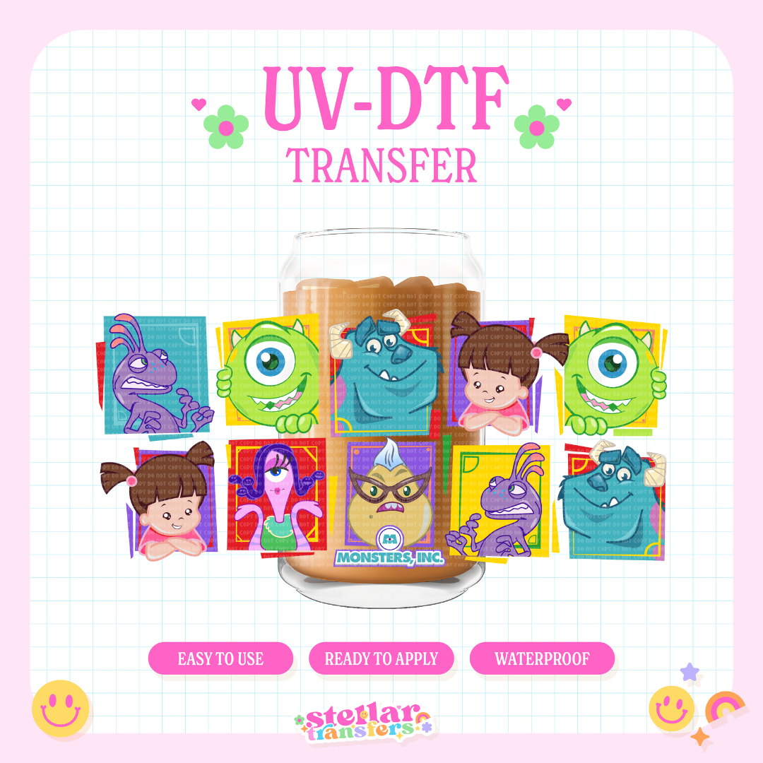 MONSTER CHARACTERS - 16 OZ UV DTF