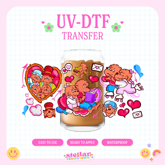 VDAY NOSTALGIC BEARS - 16 OZ UV DTF