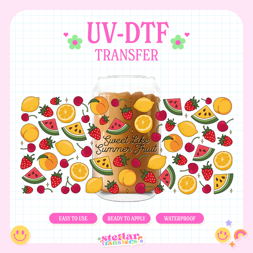 SWEET SUMMER FRUIT - 16 OZ UV DTF