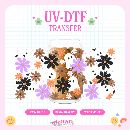 FLORAL GHOSTIES - 16 OZ UV DTF
