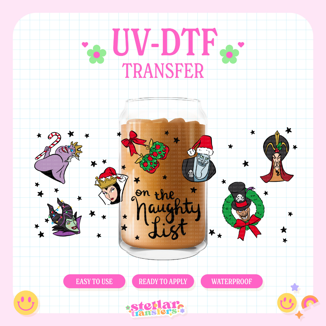 VILLAIN NAUGHTY LIST - 16 OZ UV DTF