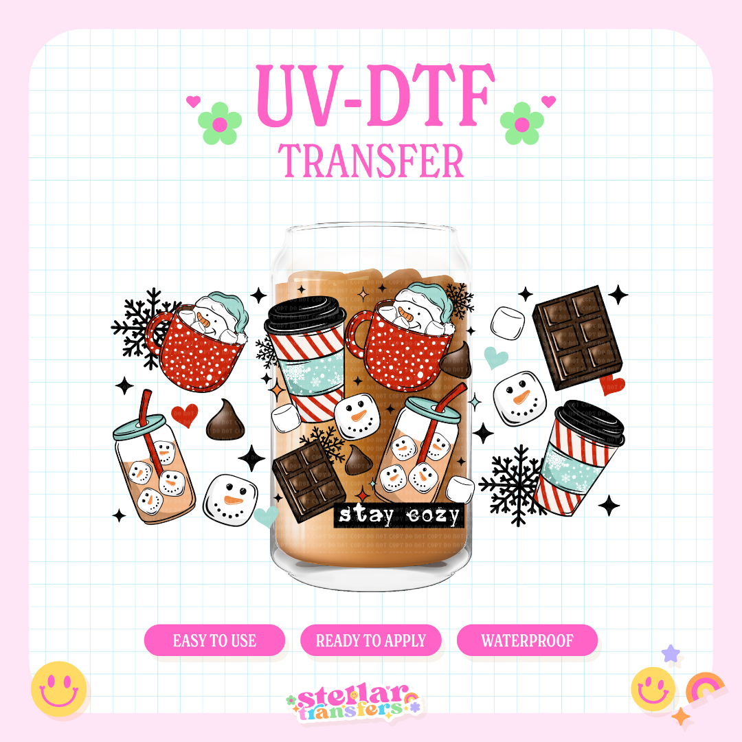SNOWMAN STAY COZY - 16 OZ UV DTF