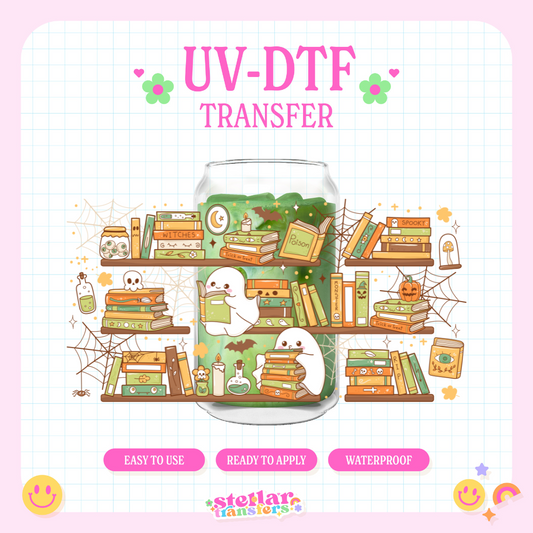 FALL SPOOKY BOOKS - 16 OZ UV DTF