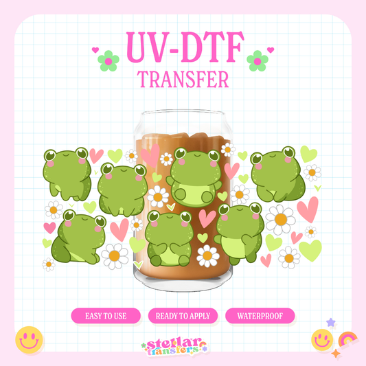CUTE FROGS - 16 OZ UV DTF