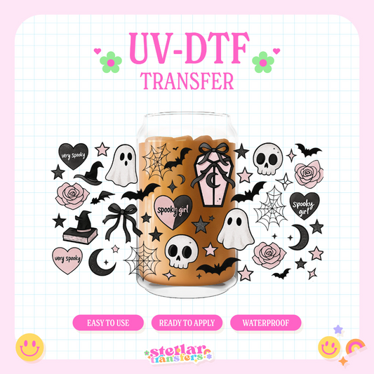 SPOOKY GIRL - 16 OZ UV DTF