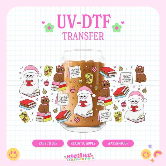 GHOSTIE XMAS BOOKISH - 16 OZ UV DTF