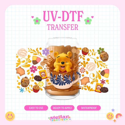HONEY BEAR CAFECITO - 16 OZ UV DTF