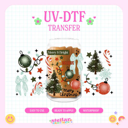 MERRY & BRIGHT - 16 OZ UV DTF