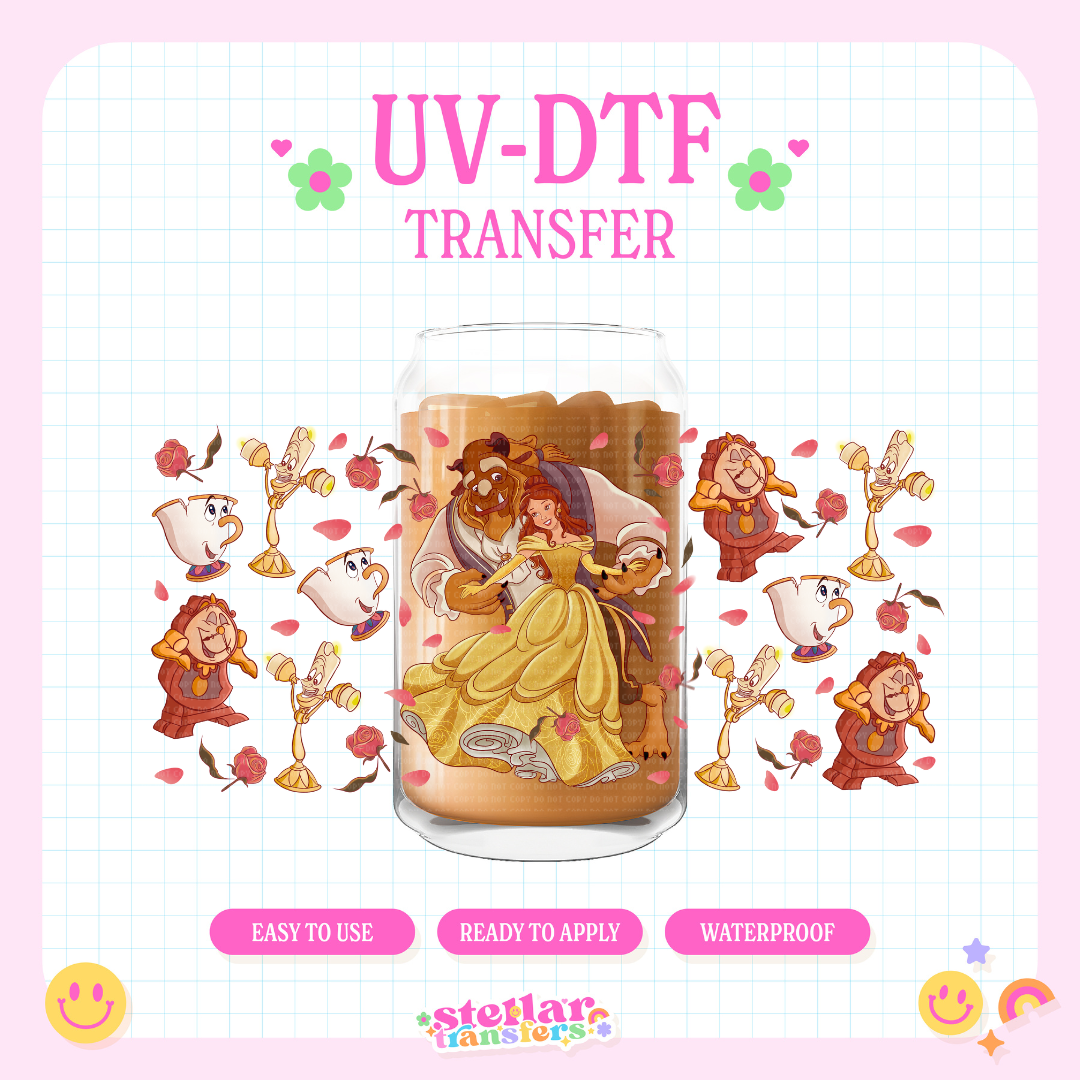 BEAUTY AND FRIEND - 16 OZ UV DTF