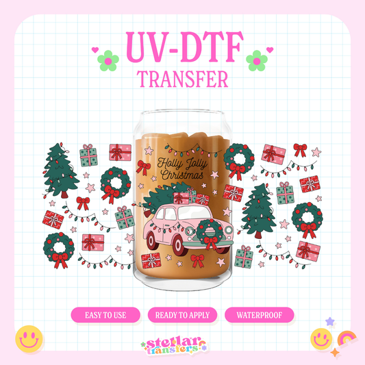 HOLLY JOLLY CHRISTMAS - 16 OZ UV DTF