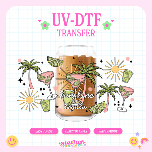 SUNSHINE AND TEQUILA - 16 OZ UV DTF