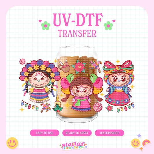 HOLIDAY BUBBU DOLLS - 16 OZ UV DTF