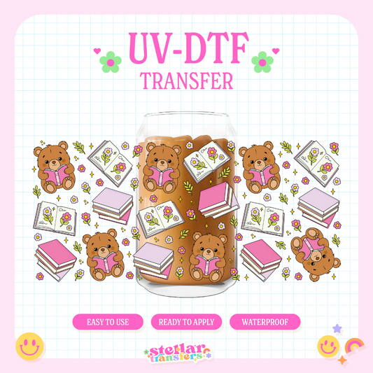 BOOKISH TEDDY - 16 OZ UV DTF