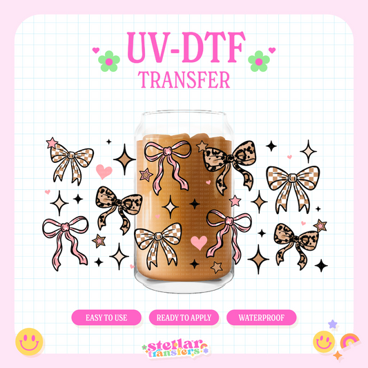GIRLY BOWS - 16 OZ UV DTF